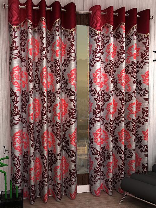 set of 2 polyester door curtains - 15984279 - Very Small Image - 1