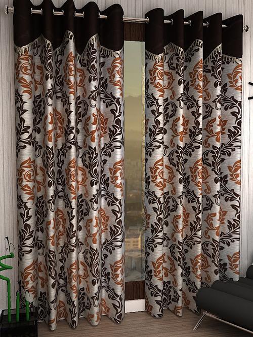 set of 2 polyester door curtains - 15984280 - Very Small Image - 1