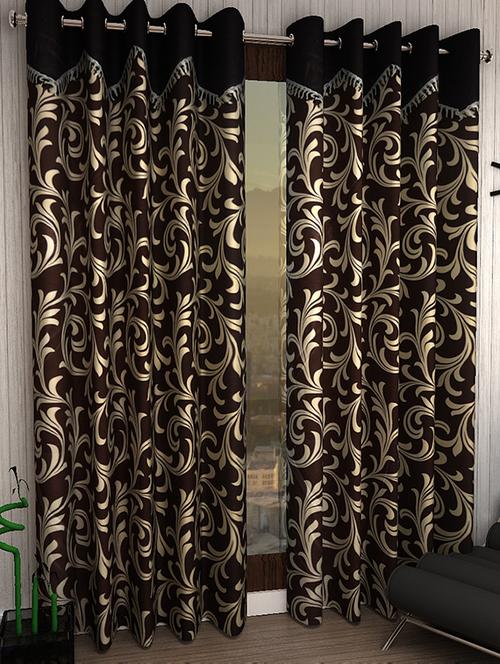 set of 2 polyester door curtains - 15984283 - Very Small Image - 1