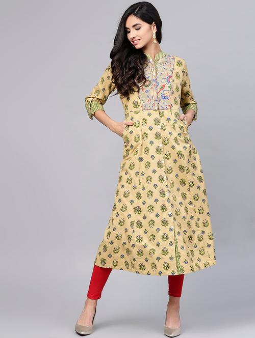 a-line printed kurta - 15984594 - Very Small Image - 1