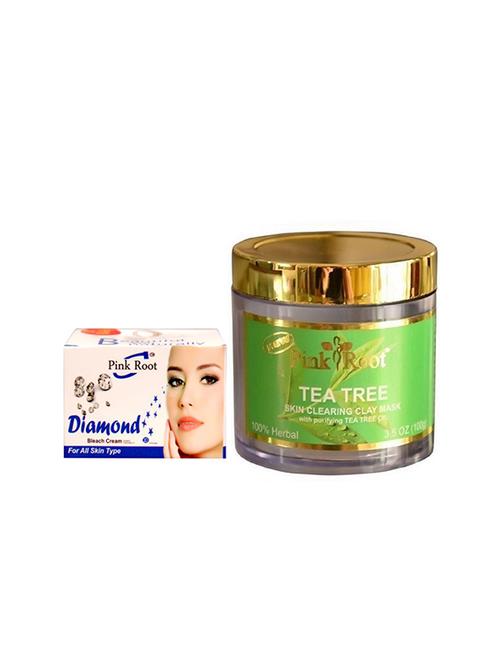 pink root tea tree mask with diamond bleach - 15985557 - Very Small Image - 1