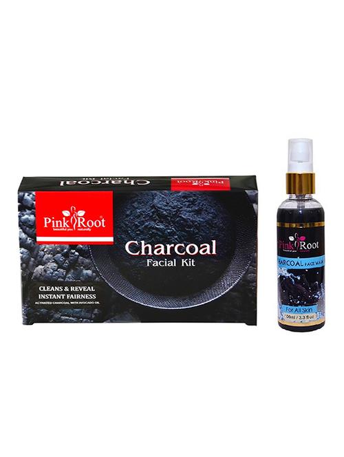 pink root charcoal facial kit 83gm with charcoal face wash 100ml - 15986090 - Very Small Image - 1