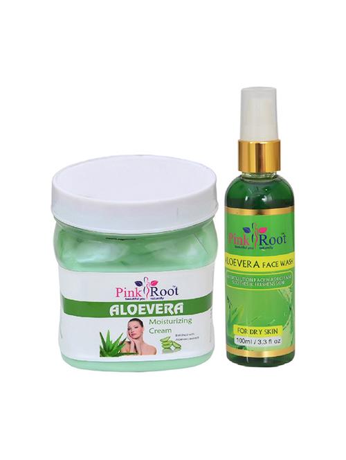 pink root aloevera cream 500ml with aloevera face wash - 15986195 - Very Small Image - 1