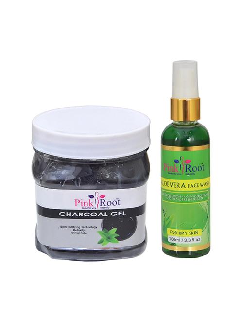 pink root charcoal gel with aloevera face wash - 15986203 - Very Small Image - 1