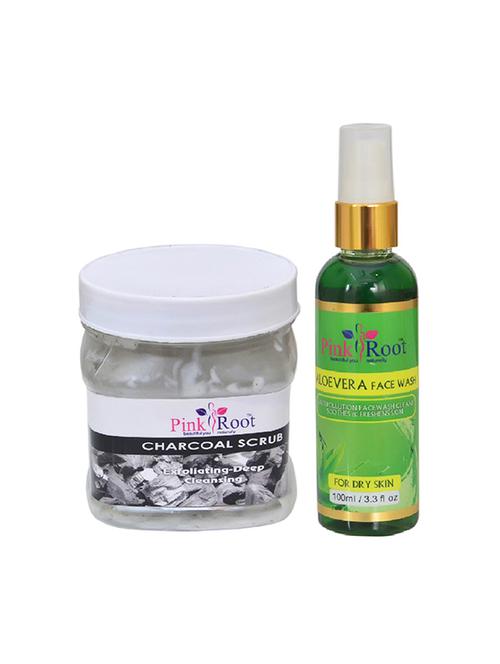 pink root charcoal scrub with aloevera face wash - 15986205 - Very Small Image - 1