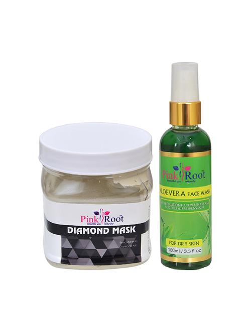 pink root diamond mask with aloevera face wash - 15986216 - Very Small Image - 1