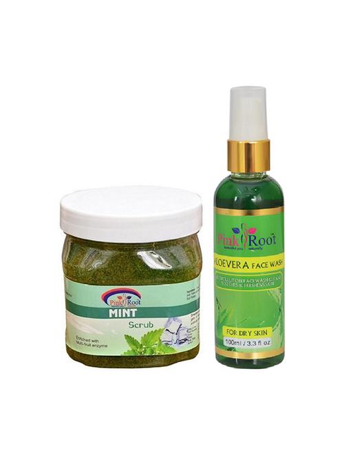 pink root mint scrub with aloevera face wash - 15986233 - Very Small Image - 1