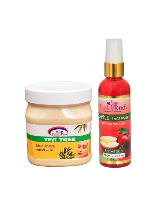 pink root tea tree mask with apple face wash - 15986306 - Very Small Image - 1