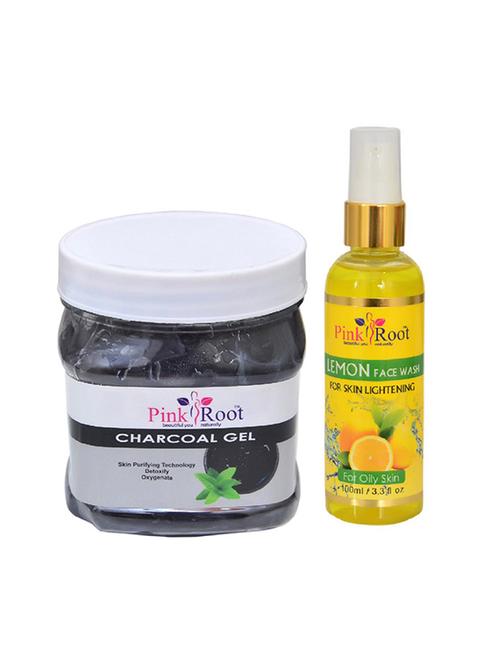 pink root charcoal gel with lemon face wash - 15986317 - Very Small Image - 1
