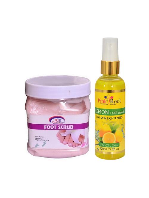 pink root foot scrub with lemon face wash - 15986333 - Very Small Image - 1