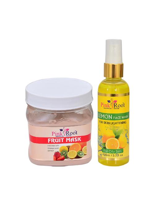 pink root fruit mask with lemon face wash - 15986337 - Very Small Image - 1
