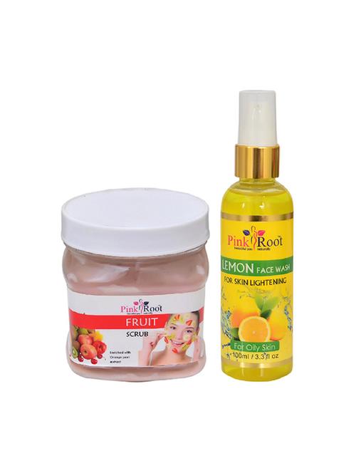 pink root fruit scrub with lemon face wash - 15986338 - Very Small Image - 1