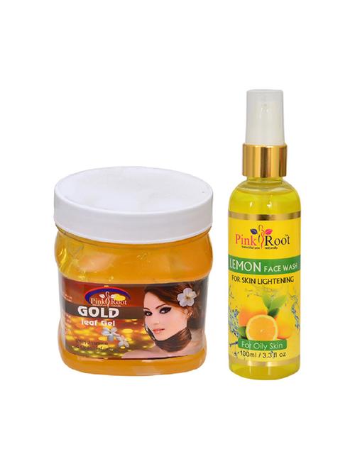 pink root gold gel with lemon face wash - 15986341 - Very Small Image - 1
