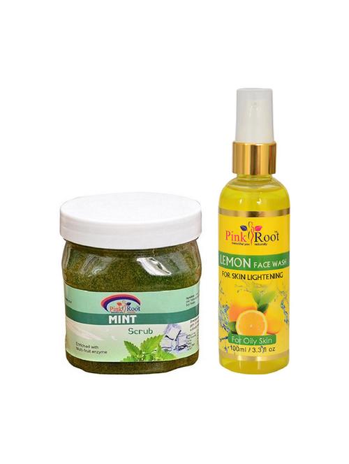 pink root mint scrub with lemon face wash - 15986347 - Very Small Image - 1