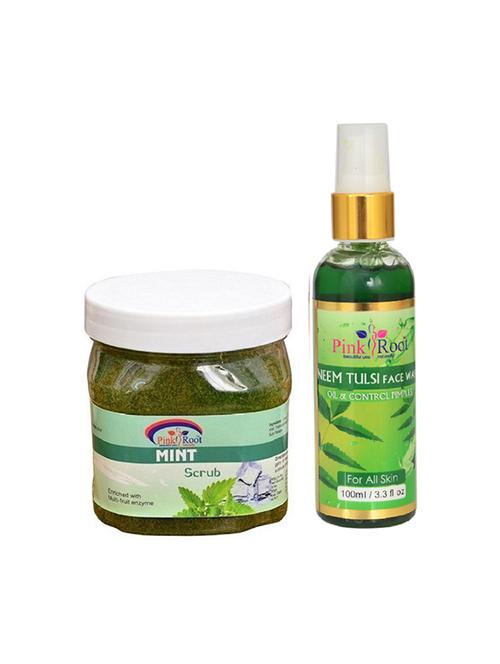 pink root mint scrub with neem face wash - 15986404 - Very Small Image - 1