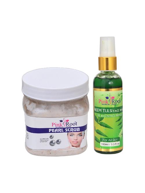 pink root pearl scrub with neem face wash - 15986415 - Very Small Image - 1