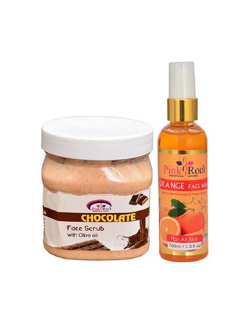 pink root chocolate scrub with orange face wash - 15986434 - Very Small Image - 1
