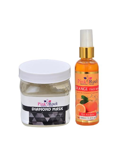 pink root diamond mask with orange face wash - 15986444 - Very Small Image - 1