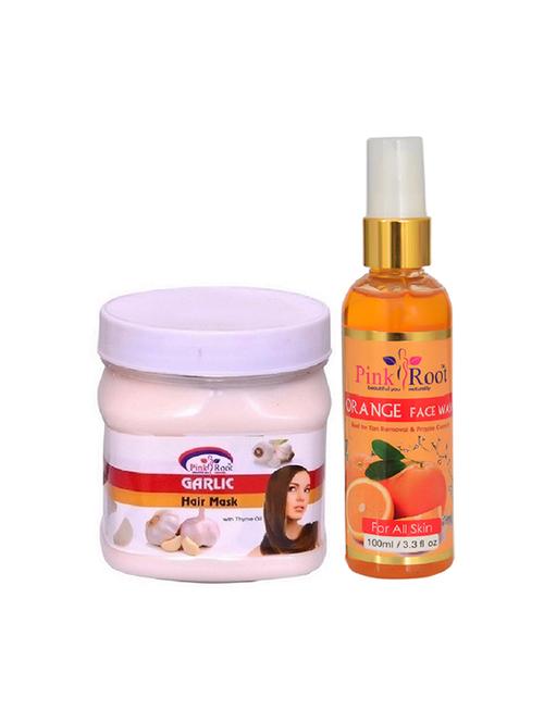 pink root garlic mask with orange face wash - 15986453 - Very Small Image - 1