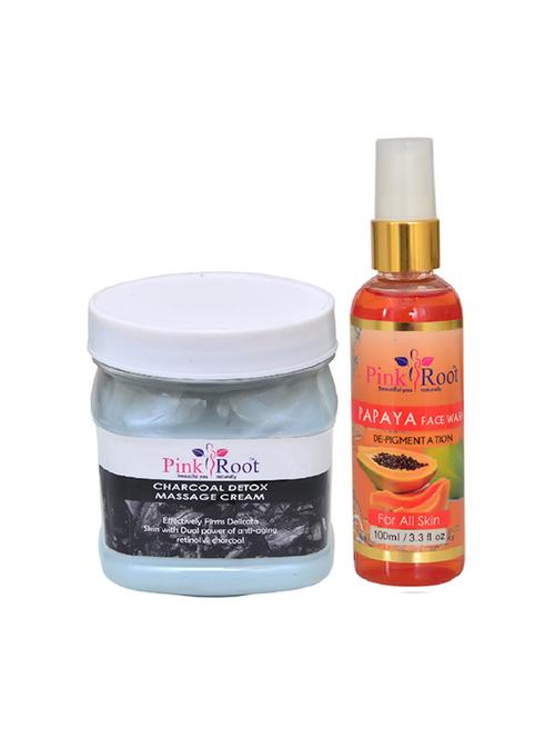 pink root charcoal cream with papaya face wash - 15986501 - Very Small Image - 1