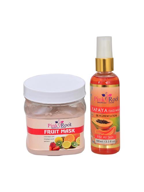pink root fruit mask with papaya face wash - 15986549 - Very Small Image - 1