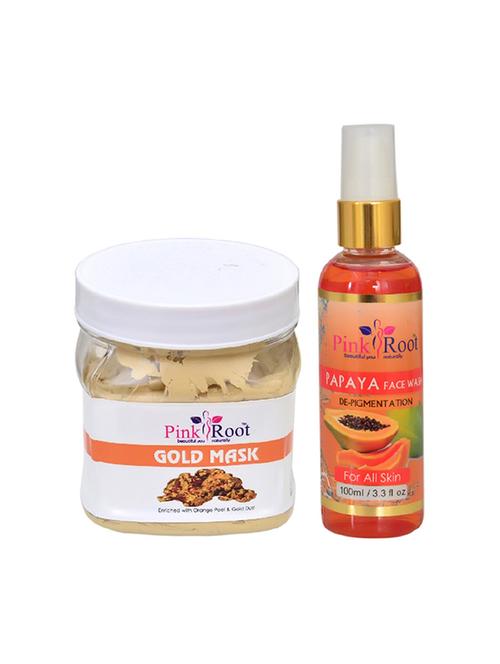 pink root gold mask with papaya face wash - 15986559 - Very Small Image - 1