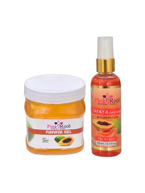 pink root papaya gel with papaya face wash - 15986581 - Very Small Image - 1