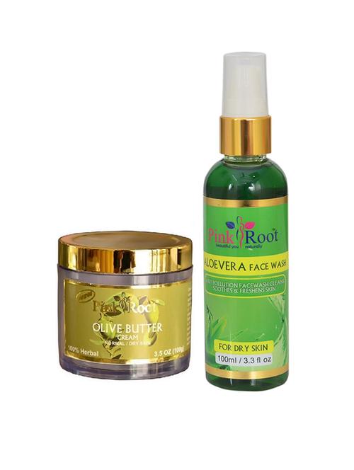 pink root olive butter cream with aloe vera face wash - 15986625 - Very Small Image - 1