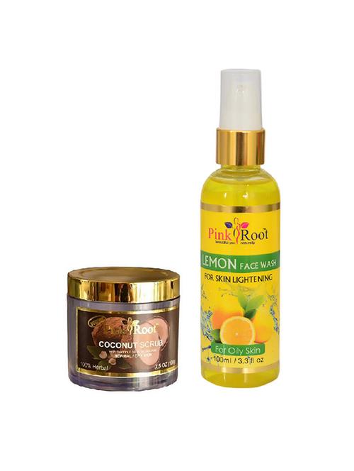 pink root coconut scrub with lemon face wash - 15986681 - Very Small Image - 1
