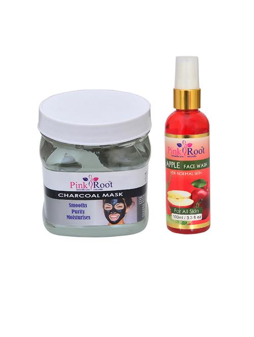 pink root charcoal mask with apple face wash - 15986737 - Very Small Image - 1