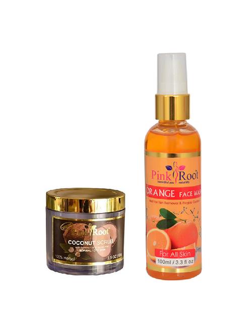 pink root coconut scrub with orange face wash - 15986748 - Very Small Image - 1