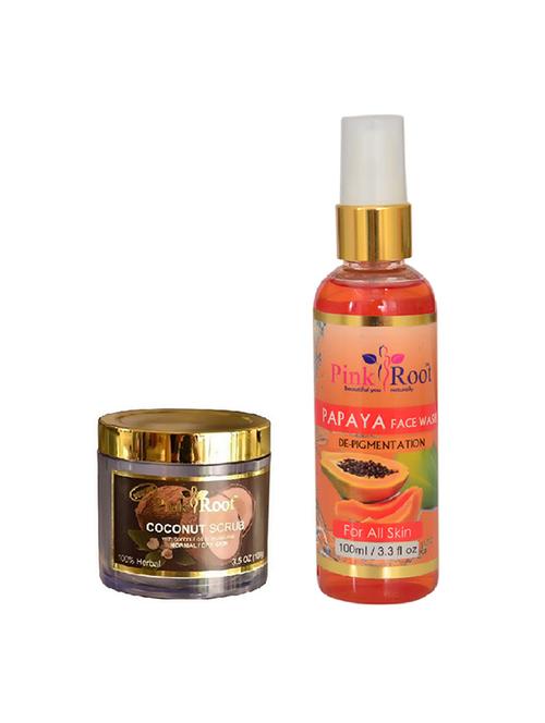 pink root coconut scrub with papaya face wash - 15986781 - Very Small Image - 1