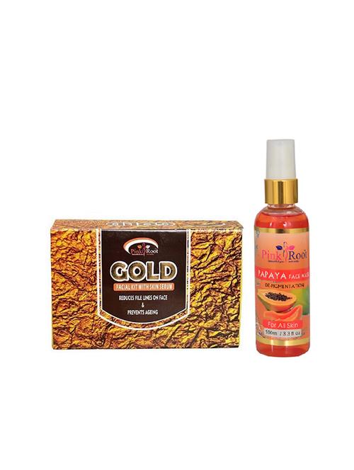 pink root gold kit with papaya face wash - 15986788 - Very Small Image - 1