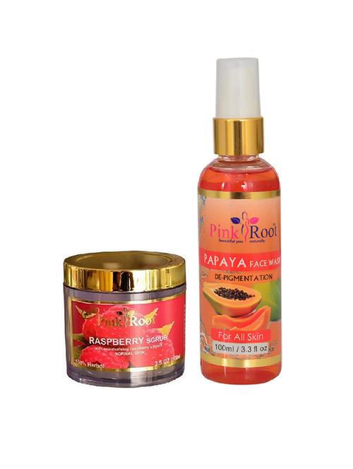pink root raspberry scrub with papaya face wash - 15986801 - Very Small Image - 1