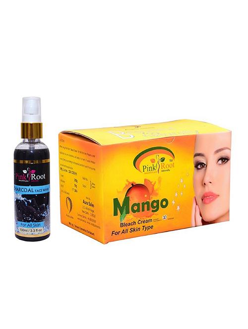 pink root charcoal face wash with mango bleach - 15986881 - Very Small Image - 1