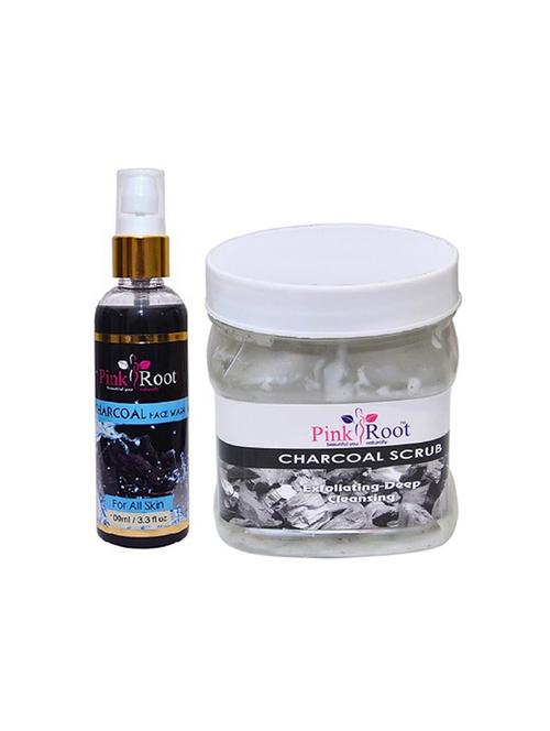 pink root charcoal face wash with charcoal scrub - 15986959 - Very Small Image - 1
