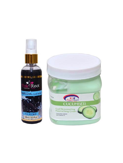 pink root charcoal face wash with cucumber cream - 15986976 - Very Small Image - 1