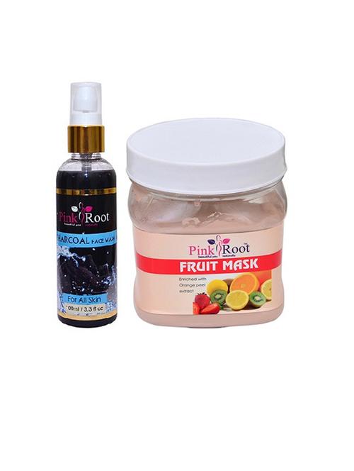 pink root charcoal face wash with fruit mask - 15987037 - Very Small Image - 1
