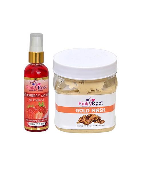 pink root strawberry face wash with gold mask - 15987060 - Very Small Image - 1