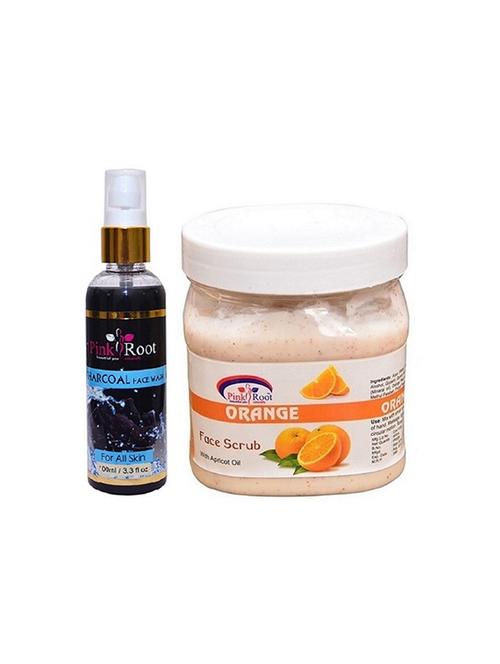 pink root charcoal face wash with orange scrub - 15987091 - Very Small Image - 1