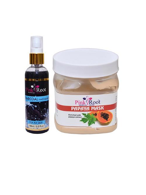 pink root charcoal face wash with papaya mask - 15987102 - Very Small Image - 1