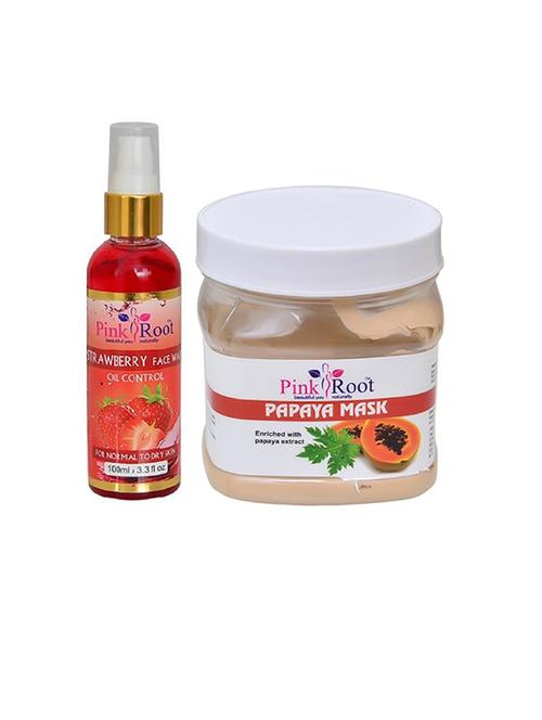 pink root strawberry face wash with papaya mask - 15987104 - Very Small Image - 1