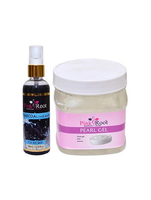 pink root charcoal face wash with peral gel - 15987114 - Very Small Image - 1