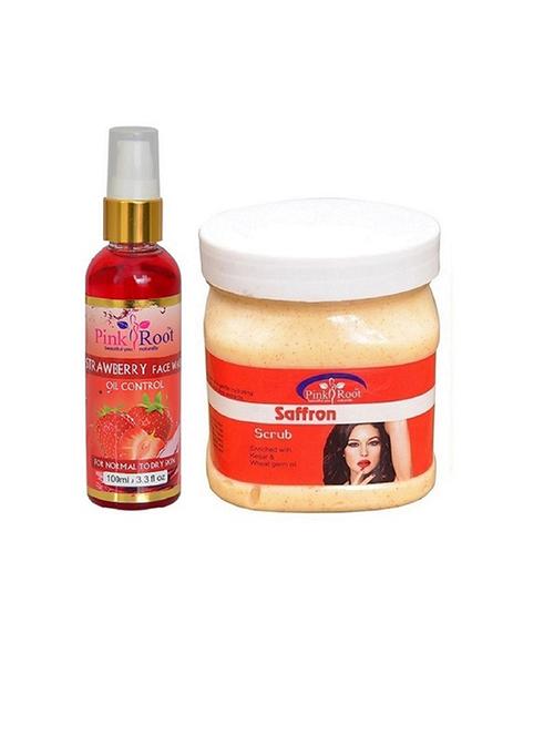 pink root strawberry face wash with saffron scrub - 15987128 - Very Small Image - 1
