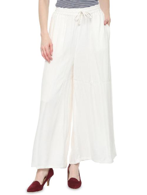 drawstring waist flared palazzo - 15988060 - Very Small Image - 1