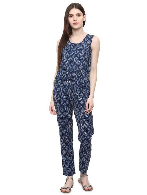 tie up waist button detail jumpsuit - 15988092 - Very Small Image - 1