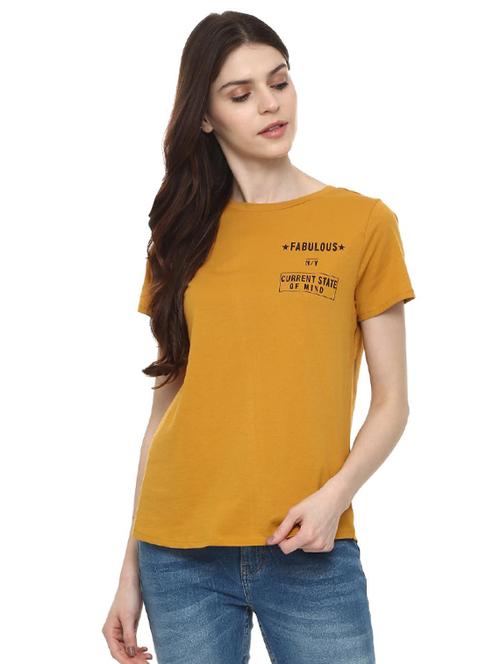 crew neck slogan print tee - 15988154 - Very Small Image - 1