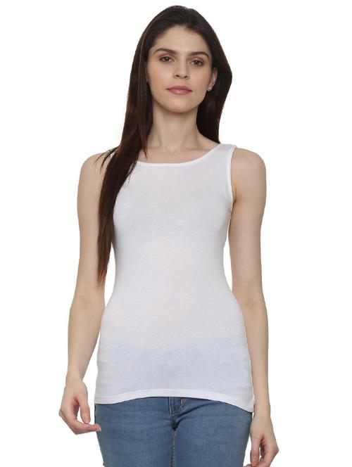 white solid tank top - 15988193 - Very Small Image - 1