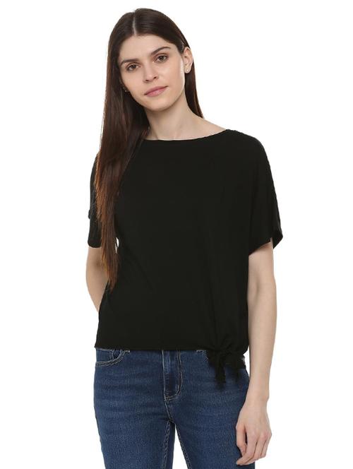 tie knot hem boat neck top - 15988197 - Very Small Image - 1