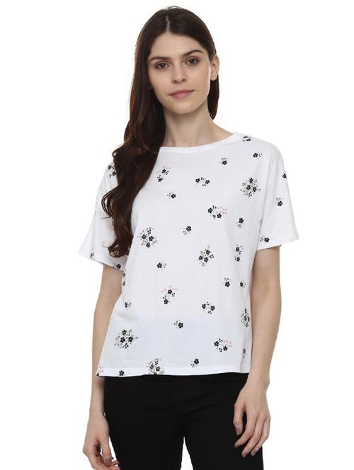 crew neck floral top - 15988240 - Very Small Image - 1